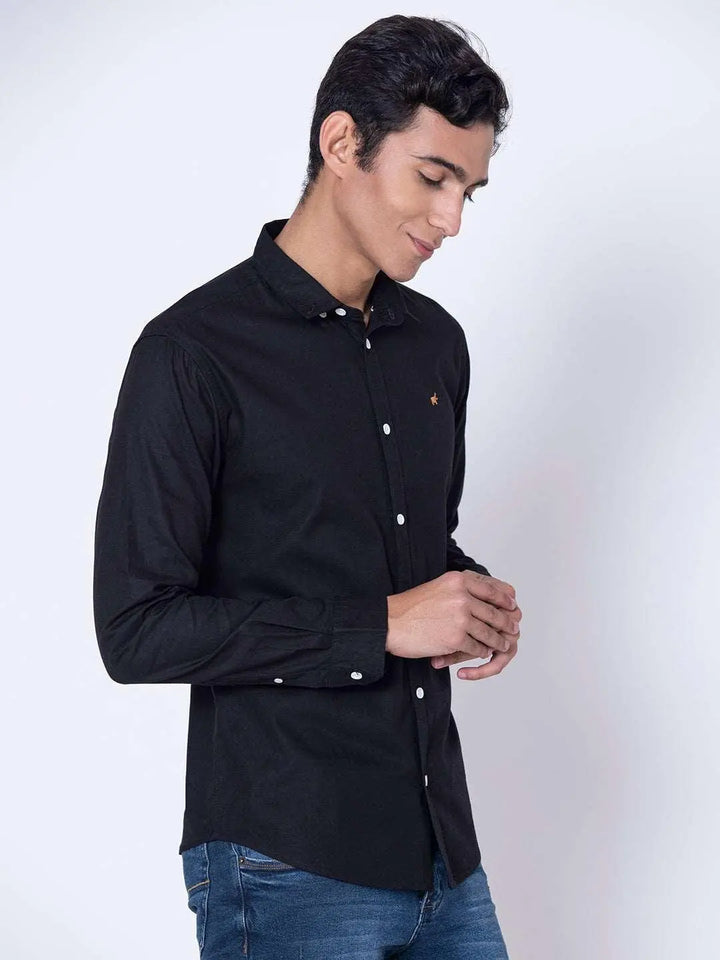 Black Button Down Casual Shirt