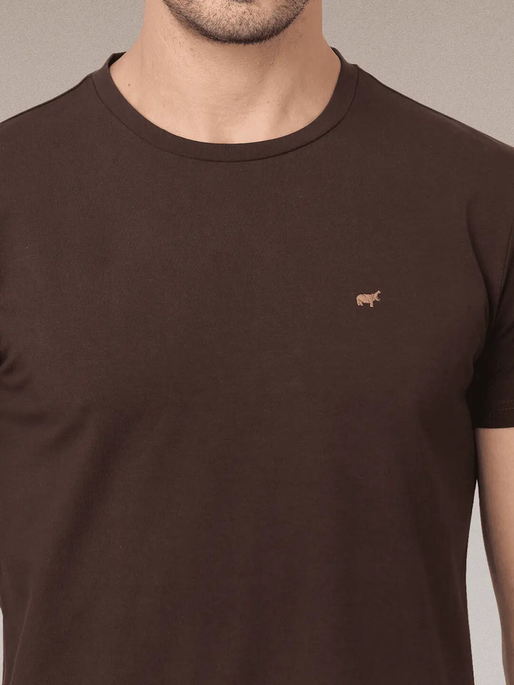 Brown Round Neck T-Shirt