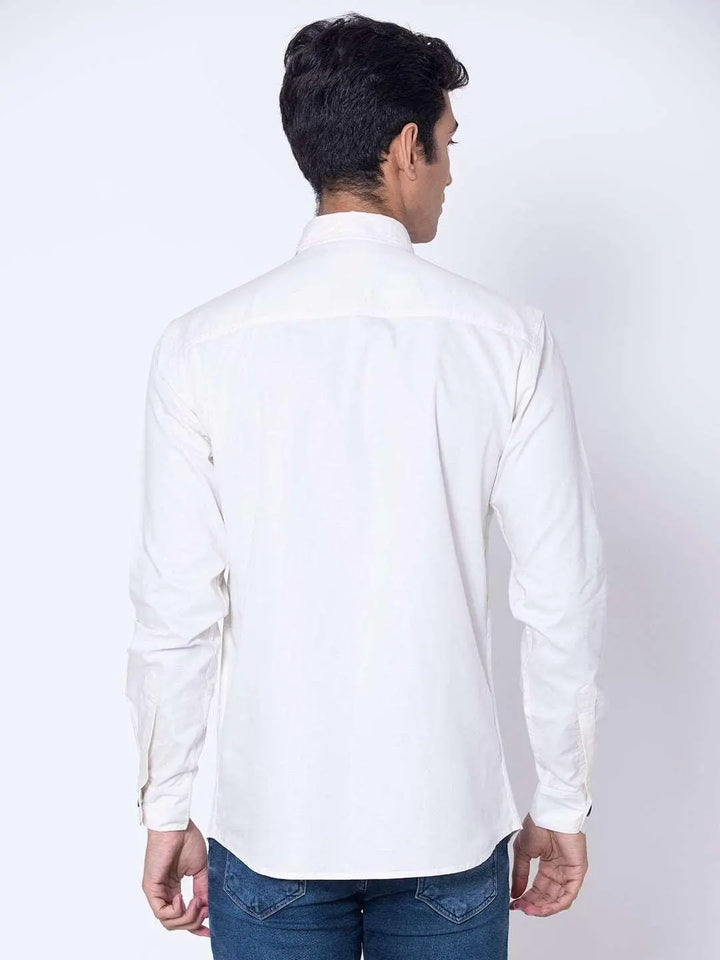 Ivory Double Pocket Casual Shirt