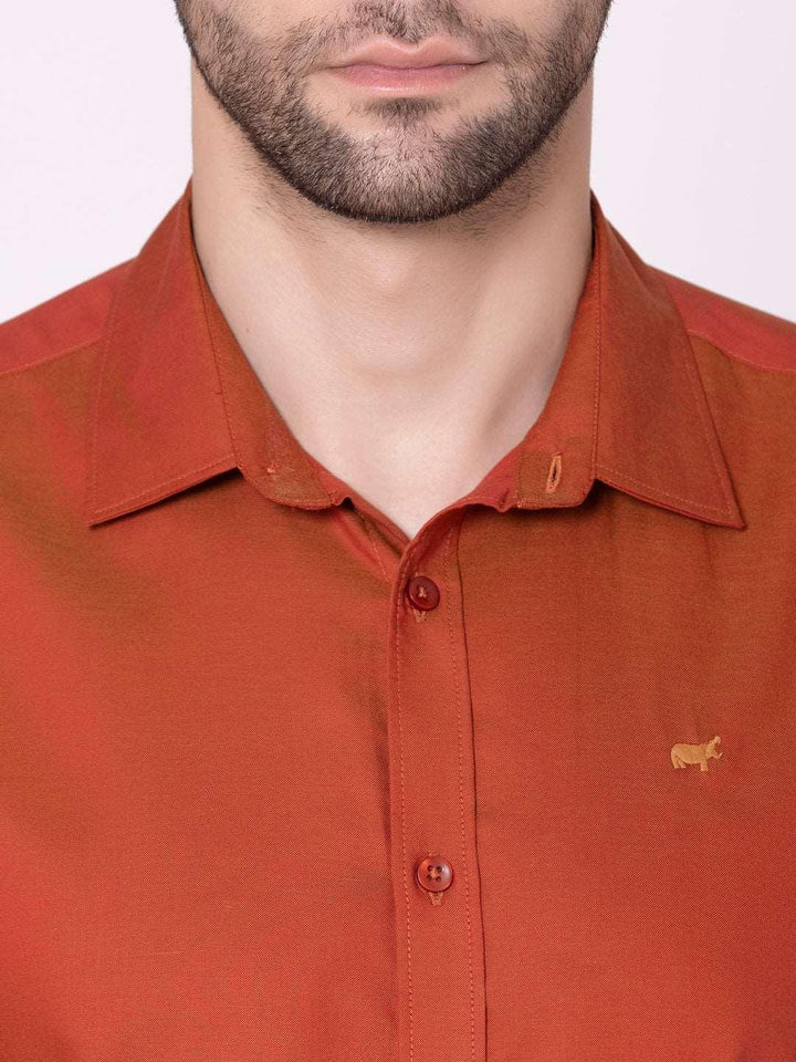 Rust Half Sleeve Shirt