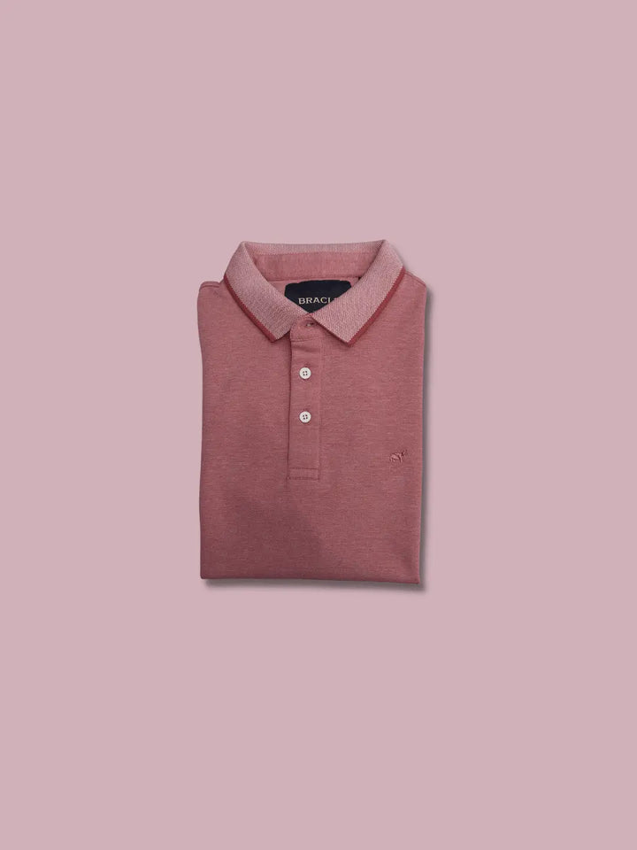 Textured Polo Plum Pink Shirt
